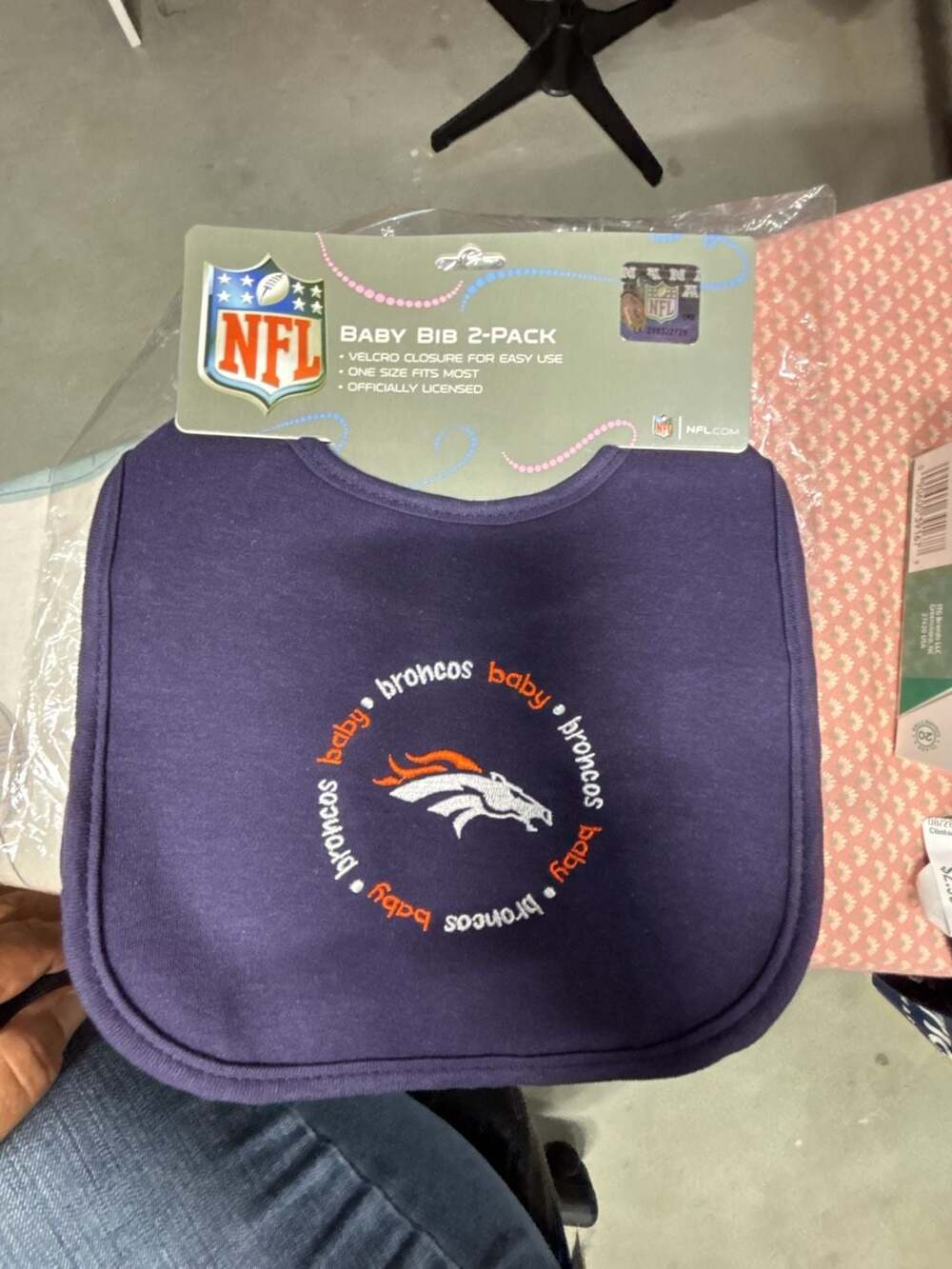 Baby Fanatic Denver Broncos Baby Bib 2-Pack Blue